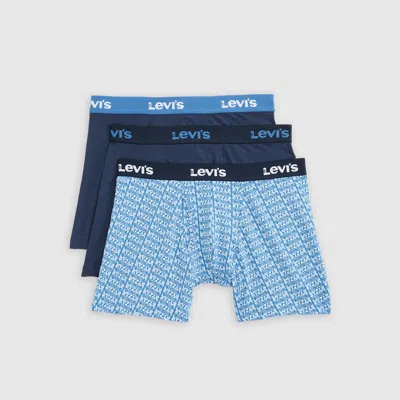 Levi's Logo Print Boxer Briefs (3-pack) In Multi