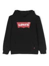 Levi's Logo-print Drawstring Hoodie In Black