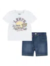 Levi's Logo-print Shorts (set Of Two)