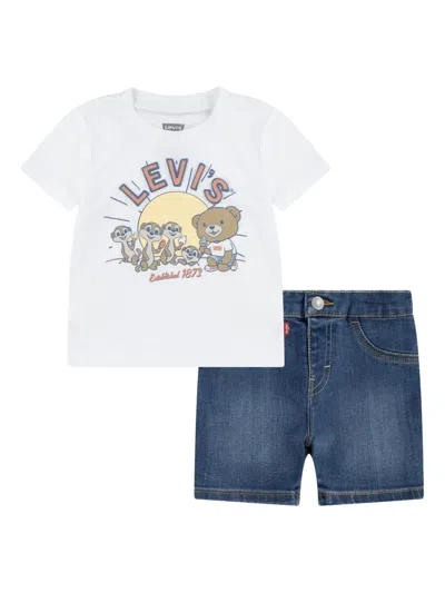 Levi's Babies' Logo-print Shorts (set Of Two)