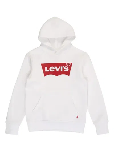 Levi's Kids' Logo-printed Hoodie In White