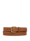 Levi's Logo-debossed Leather Belt In Orange