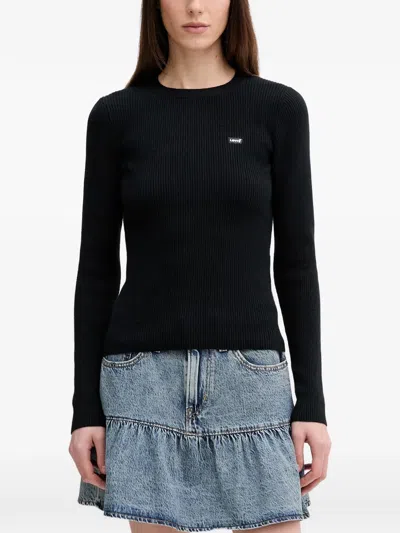 Levi's Logo-detail Long-sleeve Top In Brown