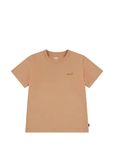 Levi's Logo-embroidered T-shirt In Orange