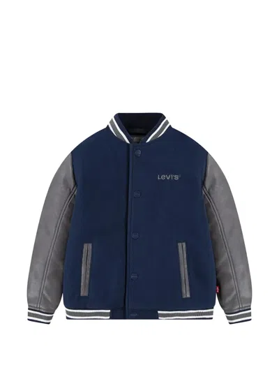Levi's Kids' Logo-patch Bomber Jacket In Blue
