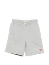 Levi's Logo-patch Drawstring Shorts In Gray