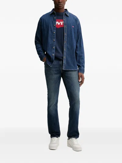 Levi's Logo-patch Shirt In Blue