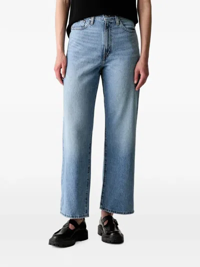 Levi's Logo-patch Straight-leg Jeans In Blue