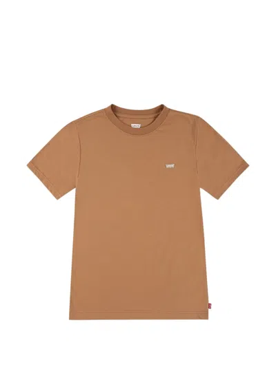 Levi's Kids' Logo-patch T-shirt In Brown