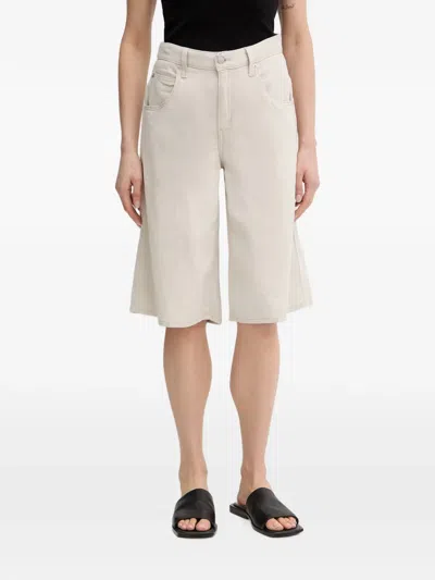 Levi's Logo-patch Wide-leg Shorts In Gray