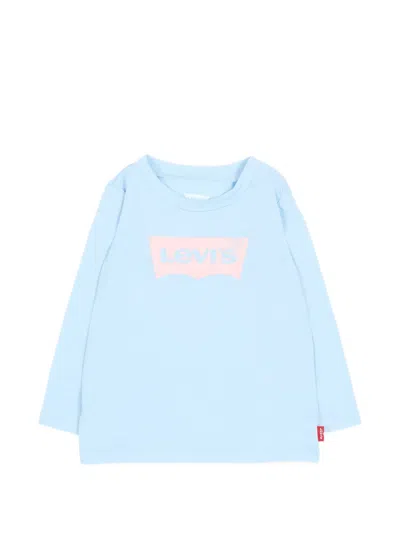 Levi's Babies' Logo-print Long-sleeve T-shirt In Blue