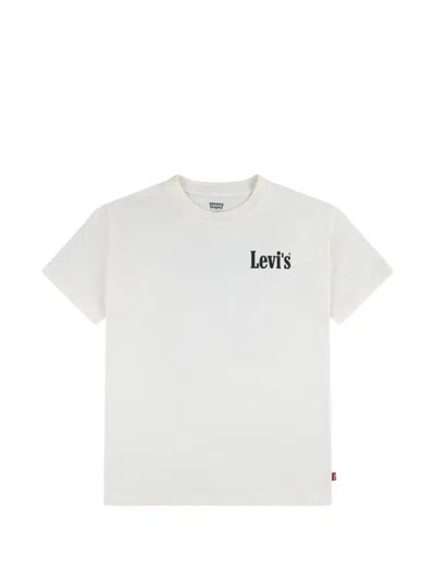Levi's Kids' Logo-print T-shirt In White