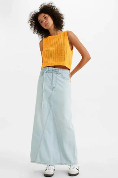 Levi's Long Icon Skirt In Orange