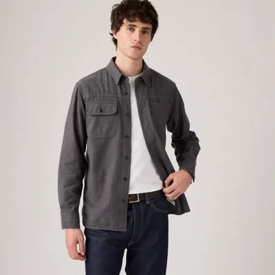 Levi's Long-sleeve Auburn Worker Shirt In Gray