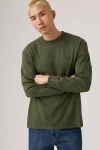 Levi's Long Sleeve Authentic Tee In Green
