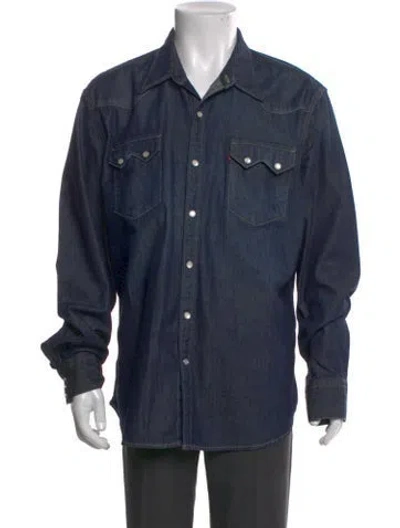 Pre-owned Levi's Long Sleeve Denim Shirt In Blue
