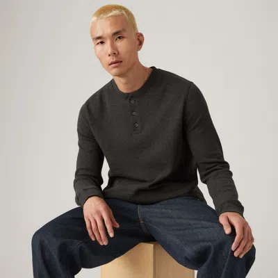 Levi's Long-sleeve Dry Goods Henley In Black