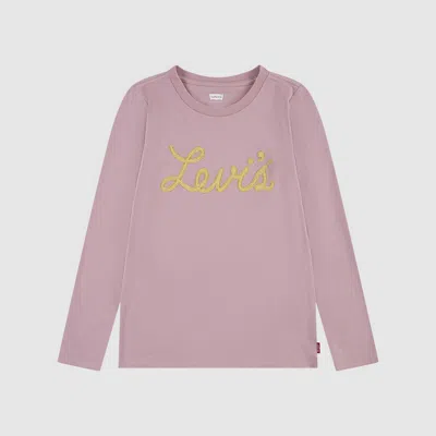 Levi's Long Sleeve Graphic T-shirt In Pink