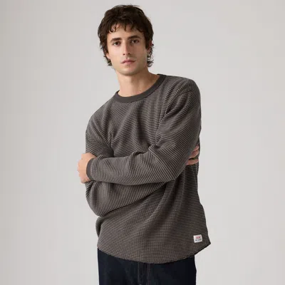 Levi's Long-sleeve Relaxed Thermal Shirt In Brown