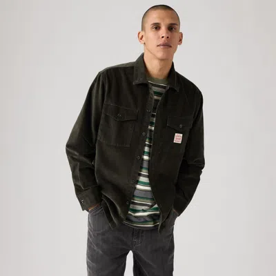 Levi's Long-sleeve Worker Shirt In Black