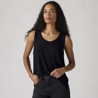 Levi's Lori Linen Scoop Tank In Black