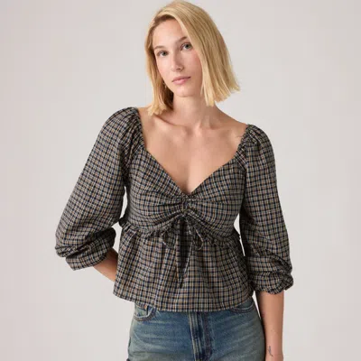 Levi's Lottie Slim Long-sleeve Blouse In Gray