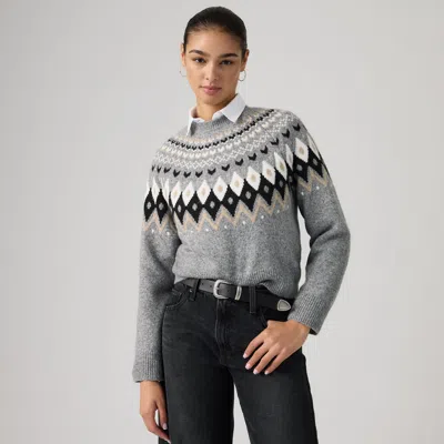 Levi's Lou Fairisle Crew Sweater In Multi