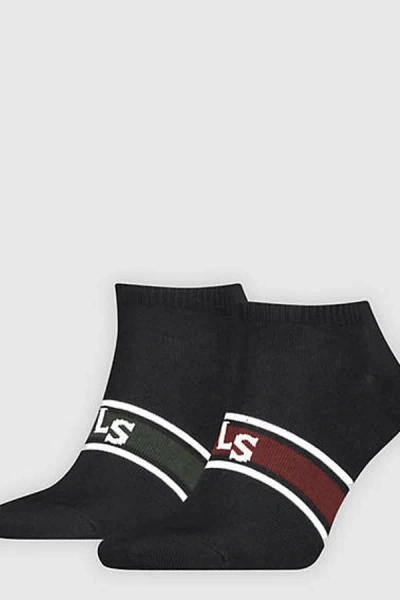 Levi's Low Cut Logo Socks 2 Pack In Blue