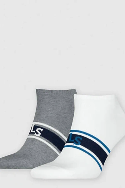 Levi's Low Cut Logo Socks 2 Pack In White