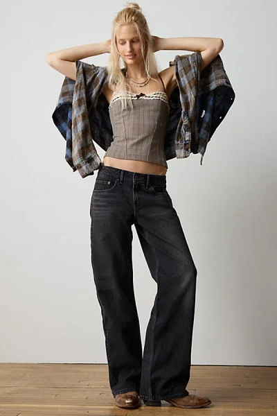 Levi's Low Loose Jean In Tech Storm, Women's At Urban Outfitters In Black