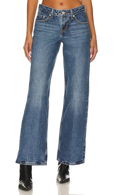 Levi's Low Loose Wide Leg Jeans In Real Recognize Real In Royal/sapphire Blue