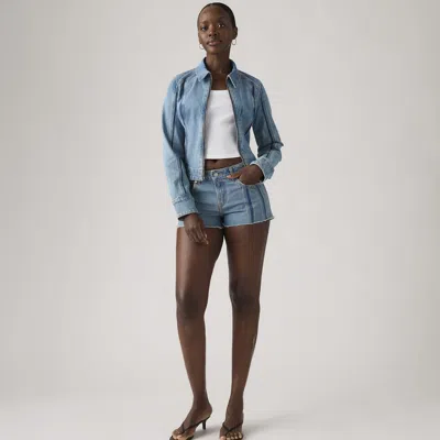 Levi's Low Rise Women's Shorts 34 In Blue