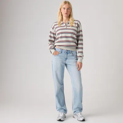 Levi's Low Straight Jeans In Light Wash / Blasted Stone Clean