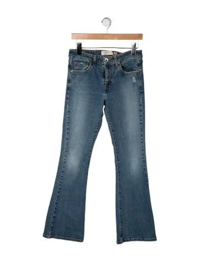 Pre-owned Levi's Low-rise Flared Jeans In Blue