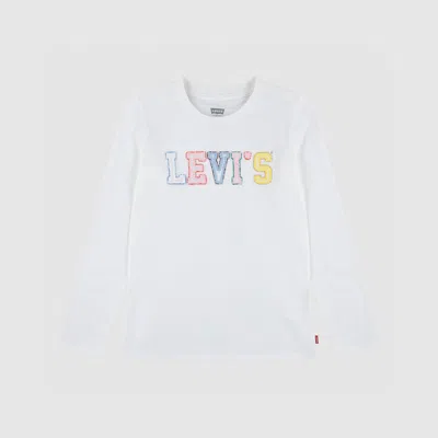 Levi's Ls Levis Crochet Tee Big Girls S-xl T-shirt S In White
