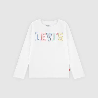 Levi's Ls Levis Crochet Tee Toddler Girls 2t-4t T-shirt 4t In White