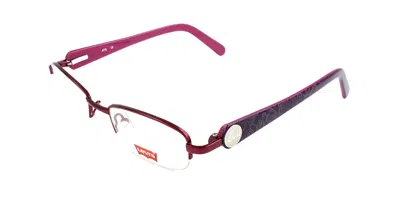 Levi's Ls1503 030 Men's Glasses Burgundy Size 46 - Free Lenses - Blue Light Block Available In Plum