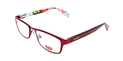 Levi's Ls1519 035 Men's Glasses Red Size 47 - Free Lenses - Blue Light Block Available