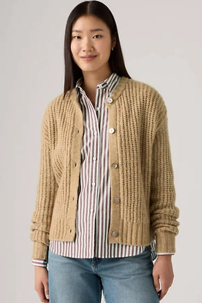 Levi's Luna Shell Button Cardigan In Neutral