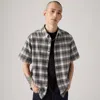 Levi's Luru Boxy Cropped Short Sleeve Shirt In Black