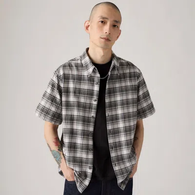 Levi's Luru Boxy Cropped Short Sleeve Shirt In Black
