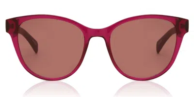 Levi's Lv 1014/s 8cq/4s Occhiali Da Sole Rossi Per Donna In Brown