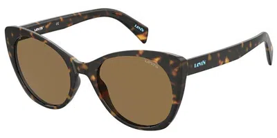 Levi's Lv 1015/s 086/70 Occhiali Da Sole Tartarugatishell Per Donna In Brown
