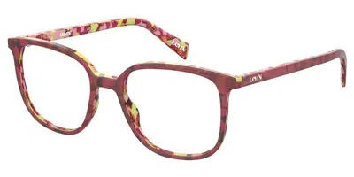 Levi's Lv 1020 Mu1 Occhiali Da Vista Rossi Per Donna (solo Montatura) In Multi