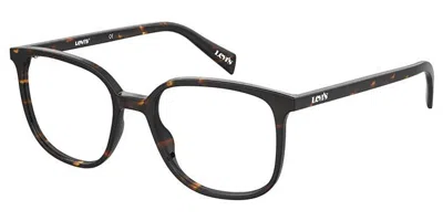 Levi's Lv 1020 086 Occhiali Da Vista Tartarugatishell Per Donna (solo Montatura) In Black