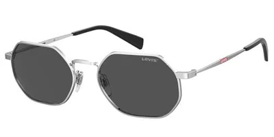 Levi's Lv 1030/s 010/ir Men's Sunglasses Silver Size 55