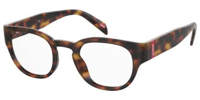 Levi's Lv 1048 Men's Glasses, Tortoiseshell, Size 49 In Brown