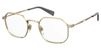 Levi's Lv 1064 Men's Glasses, Gold, Size 50