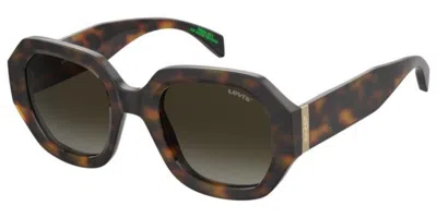 Levi's Lv 1066/s 086/ha Women's Sunglasses Tortoiseshell Size 51 In Brown