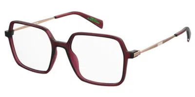 Levi's Lv 1072 Women's Glasses, Red, Size 53 In Brown